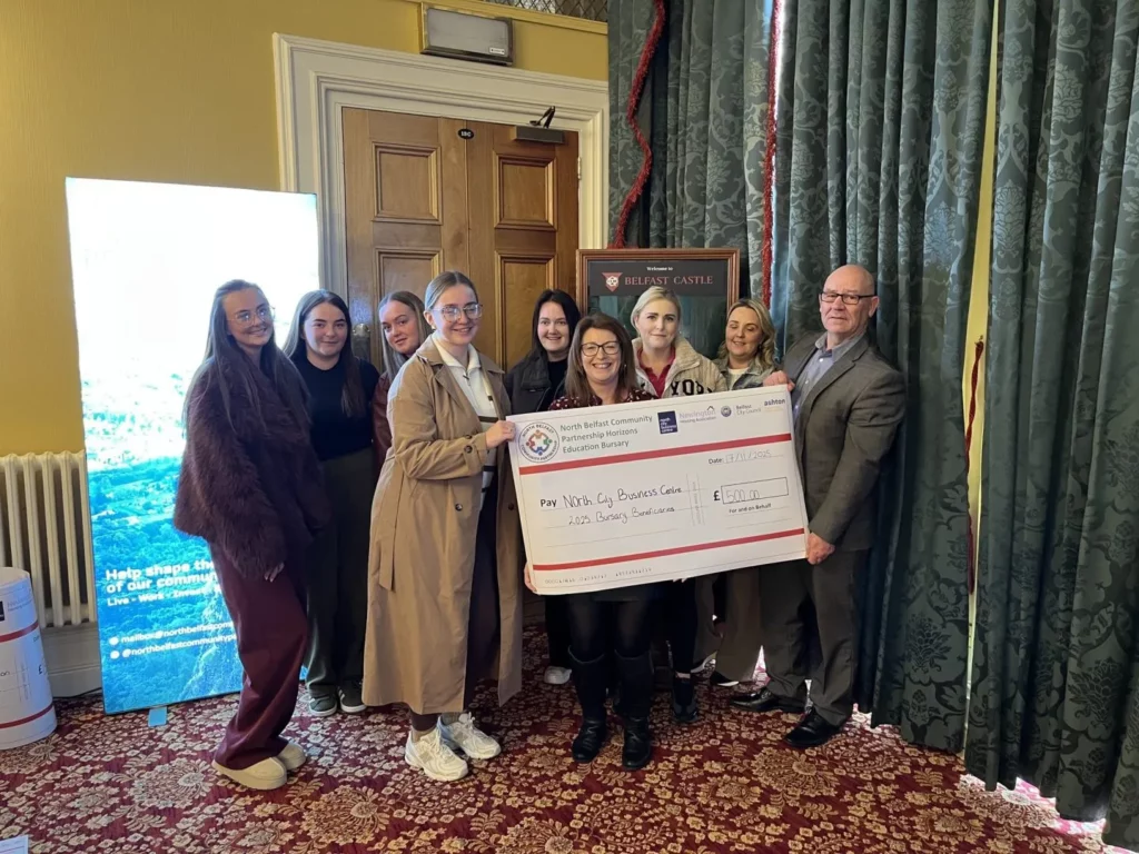 North City also launched the North Belfast Community Partnership Educational Bursary Award, supported by partners including Ashton Community Trust, Newington Housing Association, and Belfast City Council. Recipients were recognised across lifelong learning, university, apprenticeships and upskilling pathways, a powerful demonstration of the area’s commitment to investing in local talent and potential.