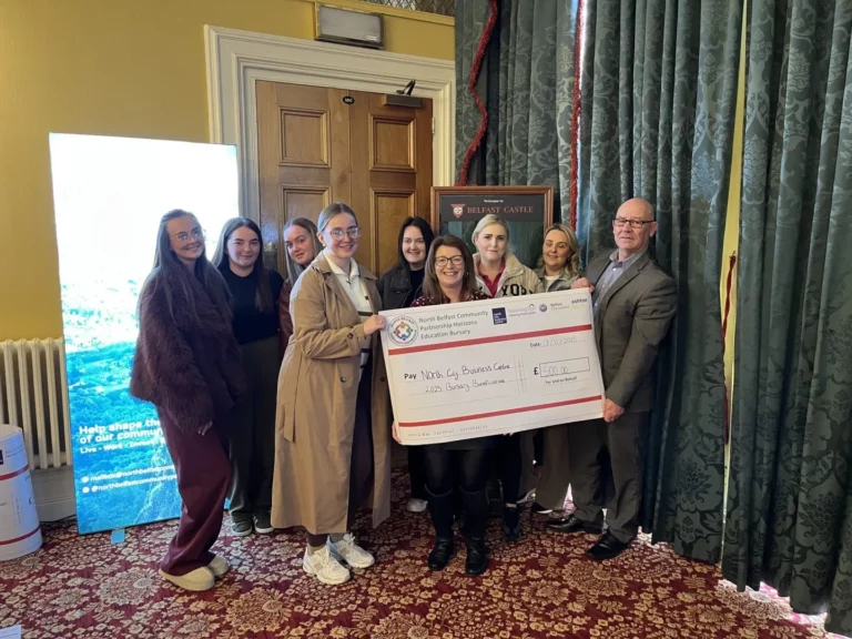North City also launched the North Belfast Community Partnership Educational Bursary Award, supported by partners including Ashton Community Trust, Newington Housing Association, and Belfast City Council. Recipients were recognised across lifelong learning, university, apprenticeships and upskilling pathways, a powerful demonstration of the area’s commitment to investing in local talent and potential.
