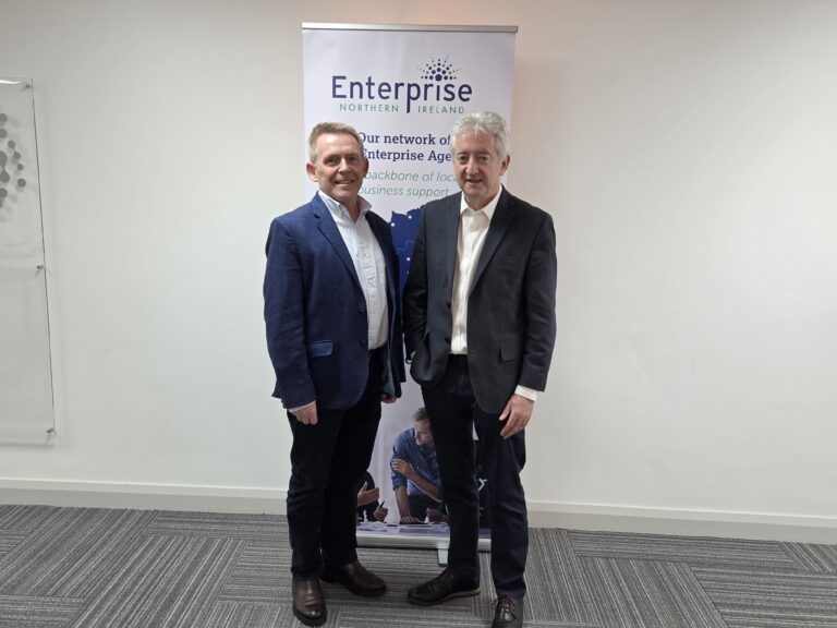 John McGrillen standing alongside Michael McQuillan